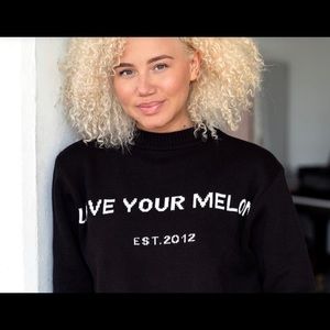 Black Love Your Melon Sweater